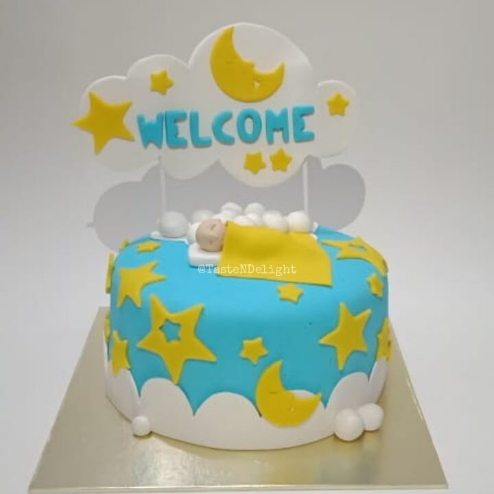 Custom New Born Baby Boy Cake – Taste N Delights